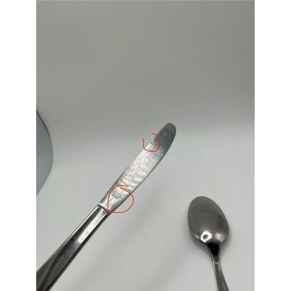 Impassa Japan Atomic Starburst Flatware Dinner Stainless Knife & Serving Spoon - Picture 7 of 7